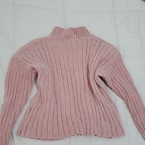 Pink Chenille Sweater
